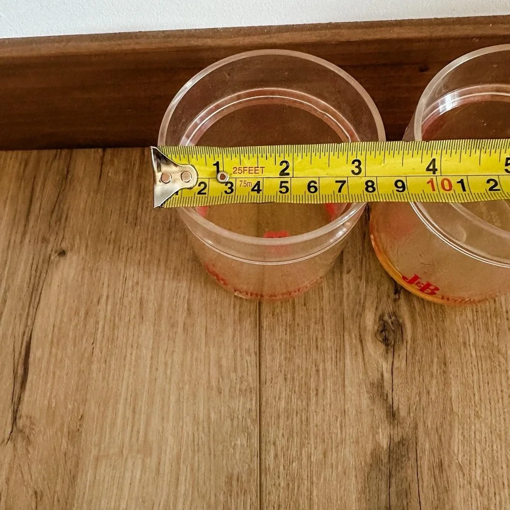 VTG Set Of 2‎ J&B With A Splash Plastic Tumbler Drinking Glasses Scotch Whiskey